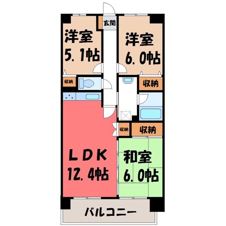 駅東公園前駅 徒歩8分 2階の物件間取画像